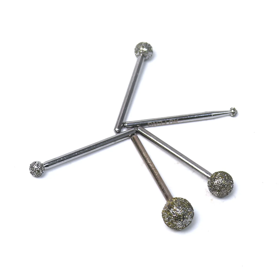 5 ชิ้น/เซ็ต Ball รอบเพชร Burr Bits แกะสลักเครื่องมือหมุน Shank 3mm หัว 4