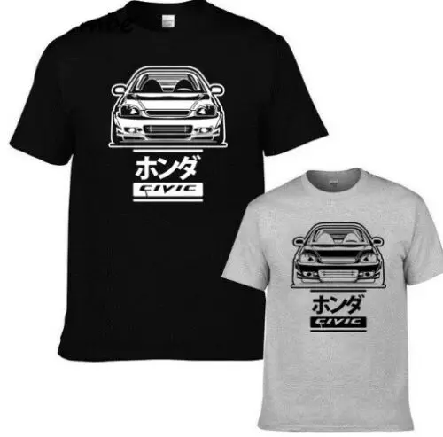 T-Shirt Hon Civic Type R Ek9 Ej9 Em 6Th Gen Car Brand Summer Style Cotton Men\'S Unique Masculine Streetwear Men T Shirt