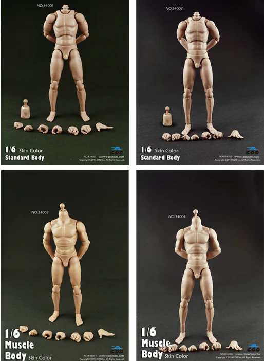 

1/6 scale figure accessories doll body for 12" action figure doll Normal Male body in Brown skin