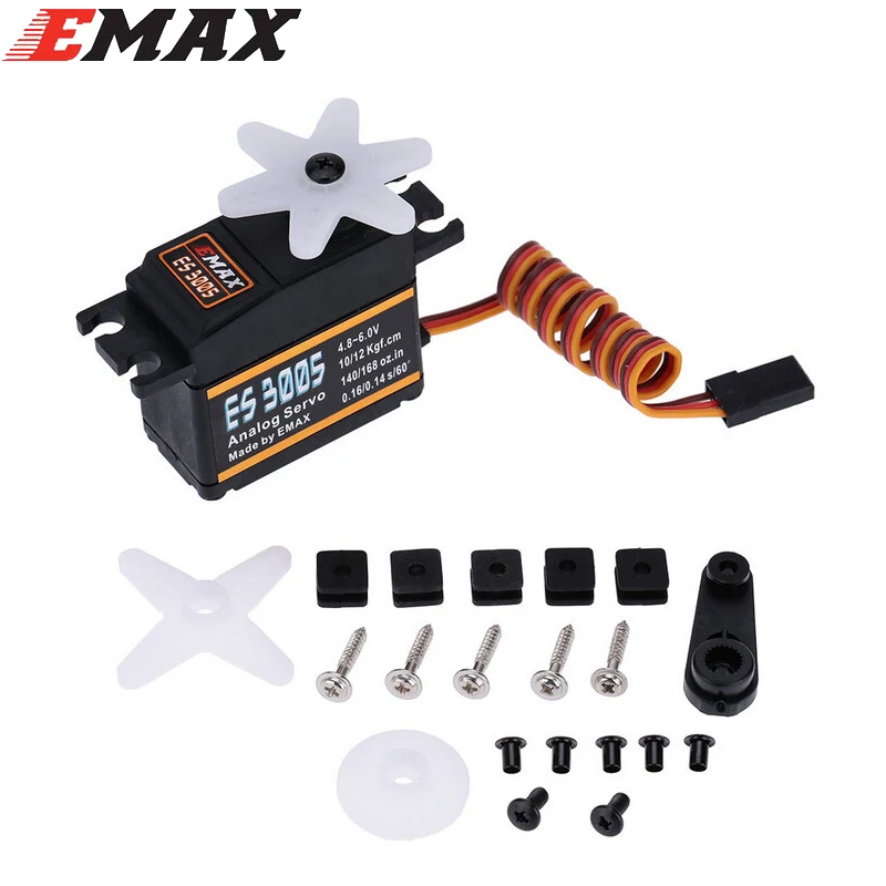 EMAX-Servo de metal impermeável com engrenagens, analógico, RC Car Airplane, DIY Racing Drone, 43g, 13kg Torque, ES3005