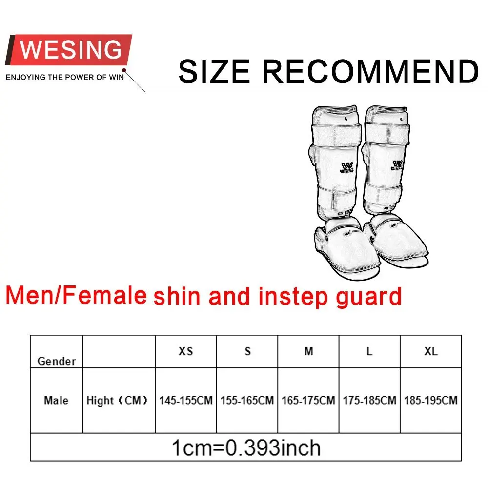 Wesing WKF Approved Karate Shin and Instep Guards Shin Pad and Karate Gloves Karate Equipment Protector Set Competition