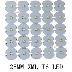 ハイパワーLEDチップ掲示板、コールドホワイト、ウォームホワイト、DIY用PCB、10w、25mm、5050、xmll、XLM-T6L2、u2、10w、2pcs