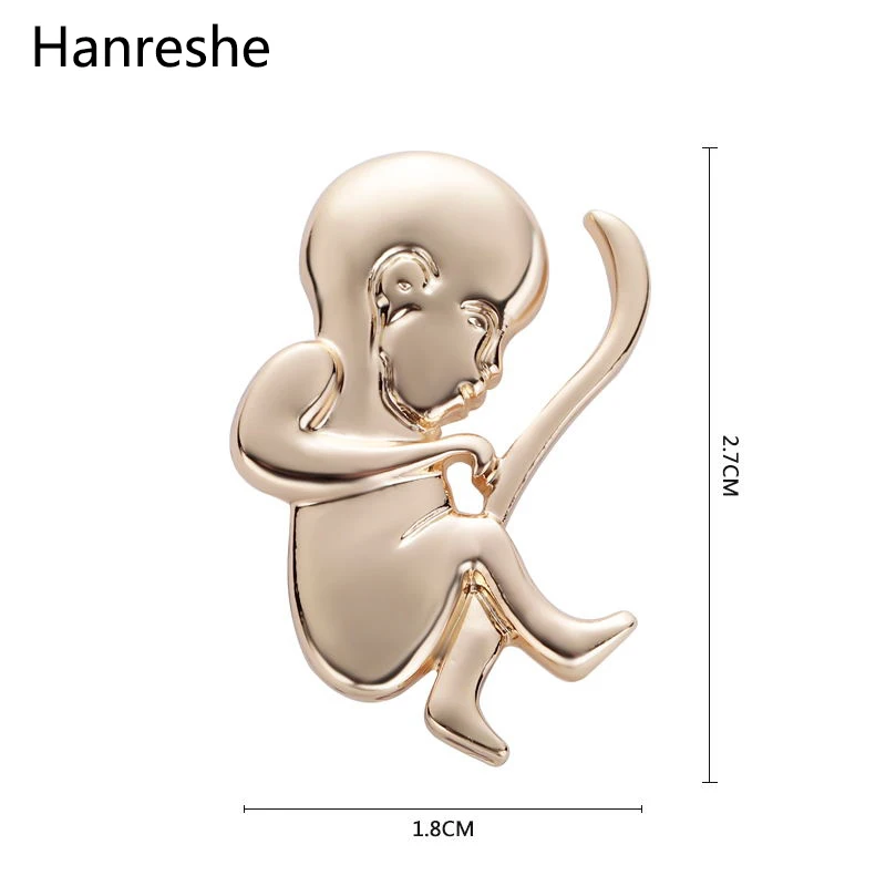 Newborn Brooches Doctors Nurse Medical Jewelry Gold Color Lapel Pin Metal Christmas Gift Pins Brooches Women Accessories