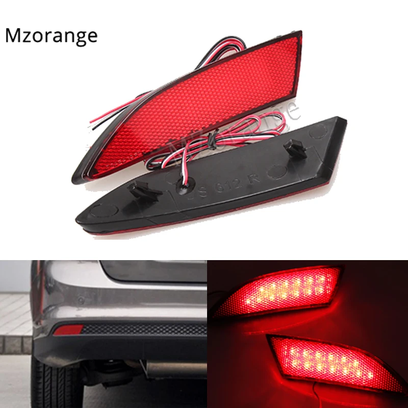 2PCs LED Rear Reflector Light For Ford Focus 3 2012-2014 Sedan Hatchback Car Styling Brake Warning Bumper Fog Lamp Accessories