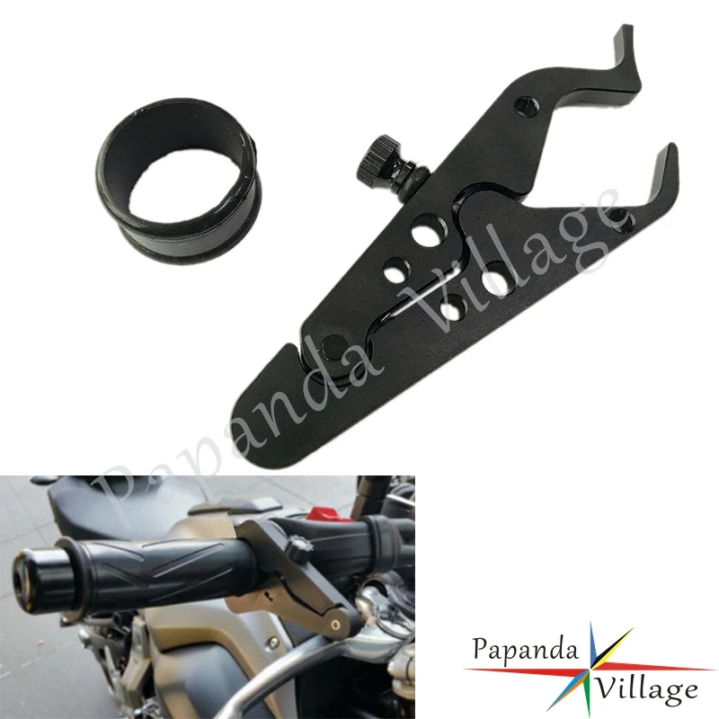 Black Universal Motorcycle Throttle Lock Cruise Control Clamp Aluminum Scooter Cruise Control Assist Rubber Ring Retainer Grip