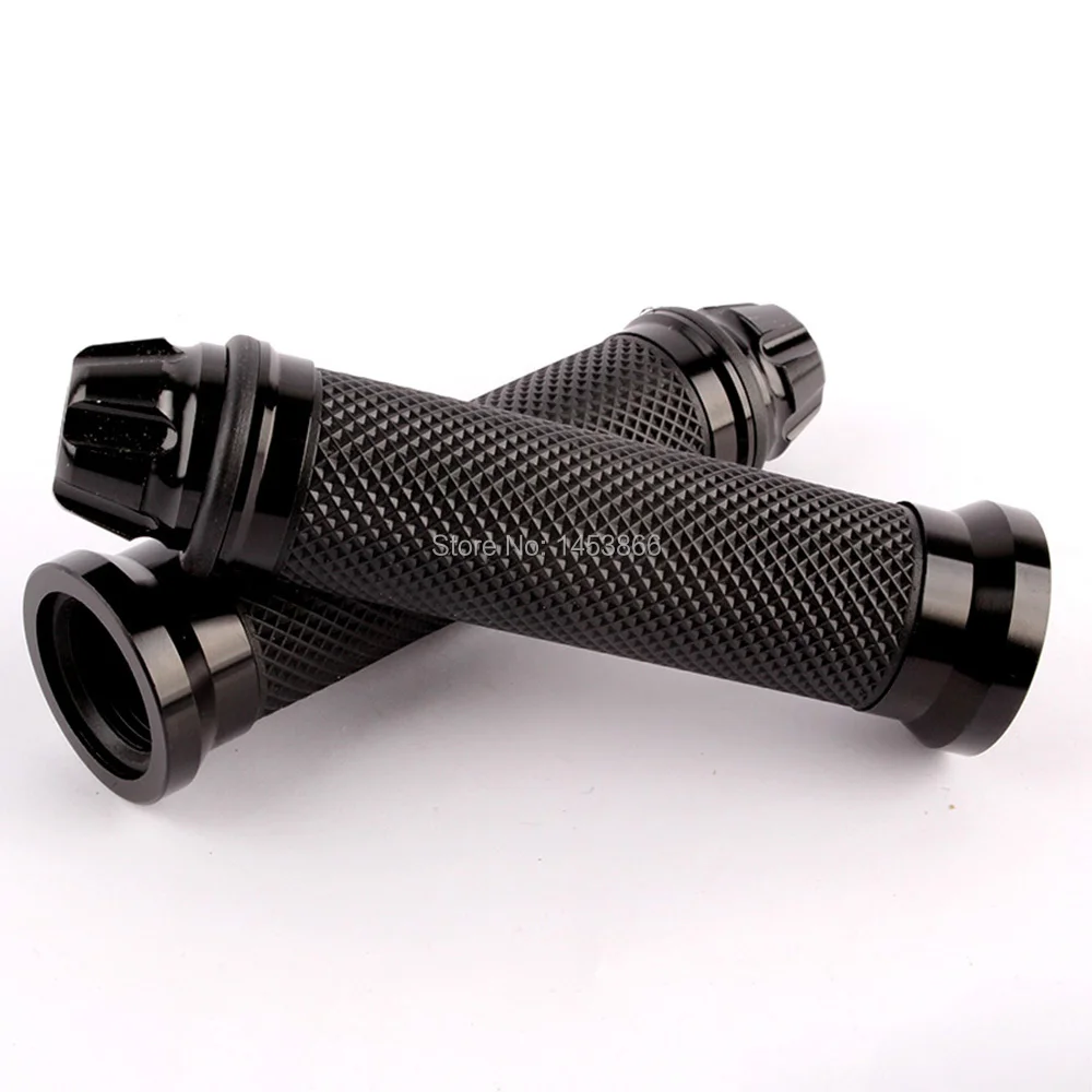 evomosa Black 7/8\'\' 22 mm Motorcycles Handle Hand Grip Grips Handlebar Grips Ends for Yamaha Honda Suzuki Kawasaki Buell Ducati