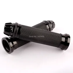 evomosa Black 7/8'' 22 mm Motorcycles Handle Hand Grip Grips Handlebar Grips Ends for Yamaha Honda Suzuki Kawasaki Buell Ducati