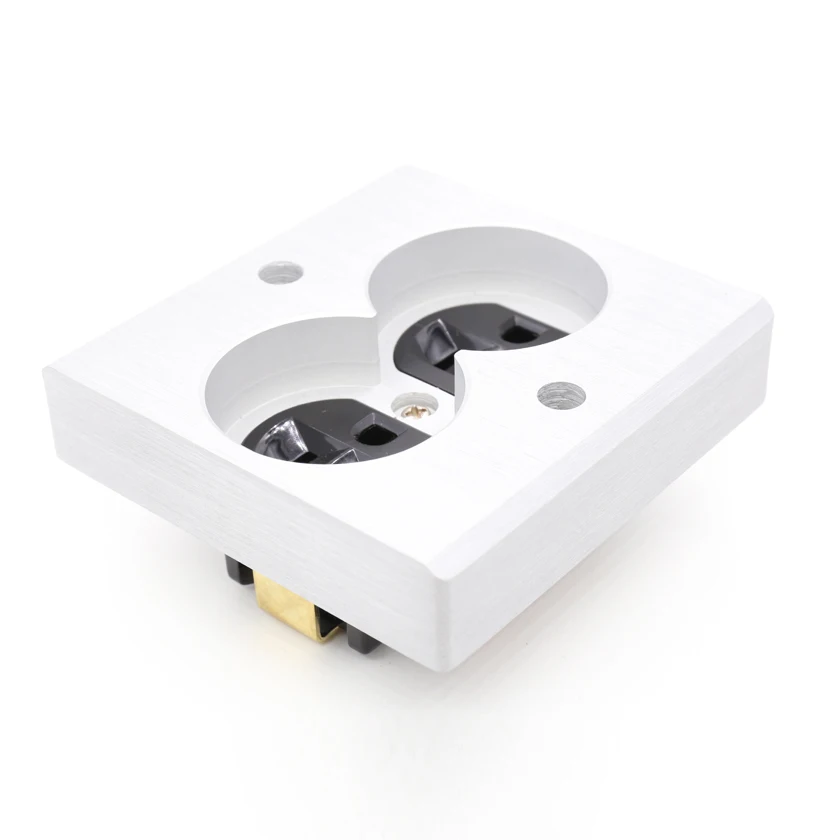 2ชิ้นสีดำคุณภาพสูง Power US เต้ารับไฟฟ้า AC เต้าเสียบทองแดง