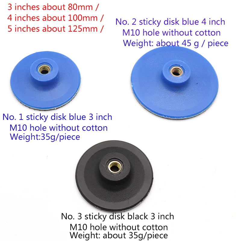1pcs 3/4/5/6inch Thread Flocking Sandpaper Sucker Pad M10 M14 M16 Self-adhesion Sanding Disc Backing Pad Power Sander Parts