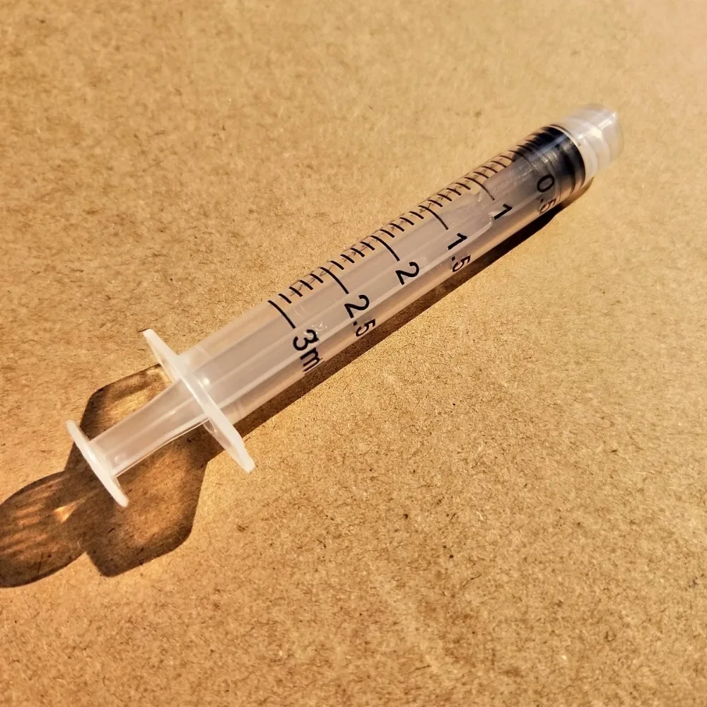 (set of 50)Plastic Syringe 3ml with 1inch 18G Blunt Tip Needles For Lab and Industrial Dispensing Adhesives Glue Soldering Paste