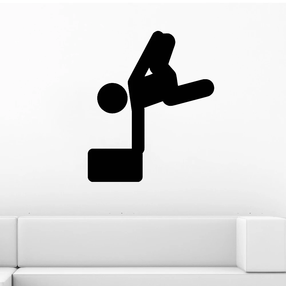 Extreme Sport Wall Stickers Parkour Tracers Silhouette Vinyl Wall Decals Waterproof Decal Art Mural Removable Home Decorate Z262