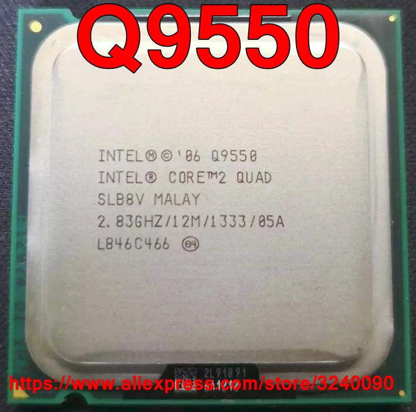 Original intel cpu core 2 quad q9550 processador 2.83 ghz/12 m/1333 mhz quad-core soquete 775 frete grátis rápido navio para fora