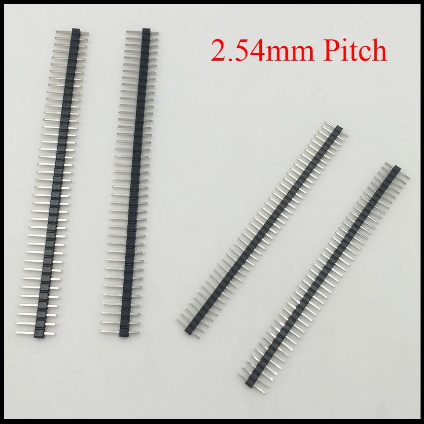 13mm 15mm 17mm 19mm 20mm Length 1x40 1*40 Pin 40P 2.54mm Pitch Single Row Straight PCB Male IC Connector Pin Header Strip