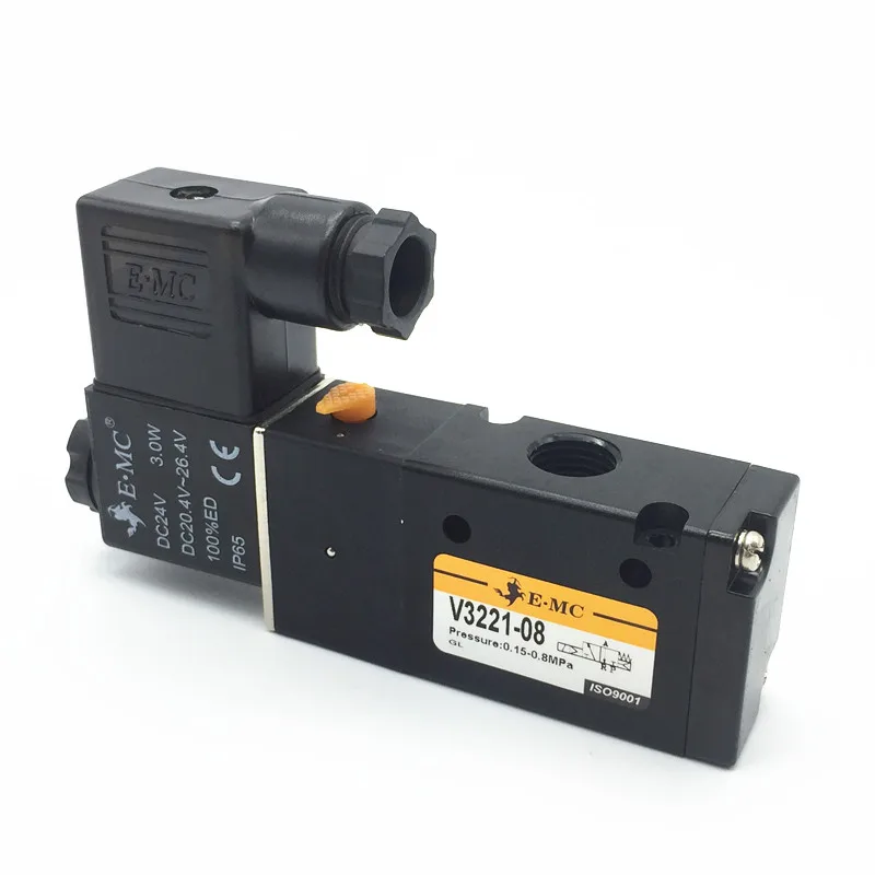 

V3221-08 Pneumatic solenoid valve 24VDC 220VAC Pneumatic parts air control valve,