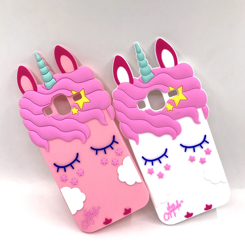 For Samsung Galaxy J3 2016 Case 3D Cute Cartoon Unicorn Soft Silicone Phone Back Cover For Samsung J310F J320F Fundas Coque