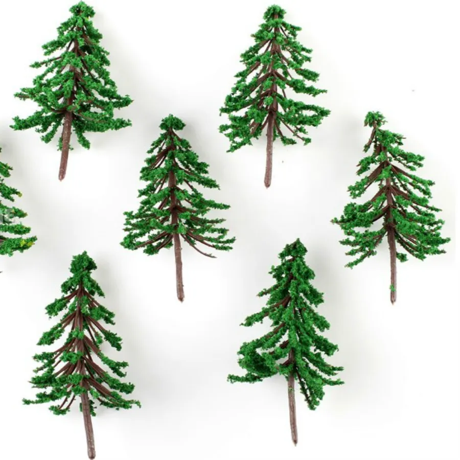 50pcs/lot Model Train Trees Pine Railroad Scenery Layout HO OO Scale NEW Model Train Ho Scale Railway Modeling