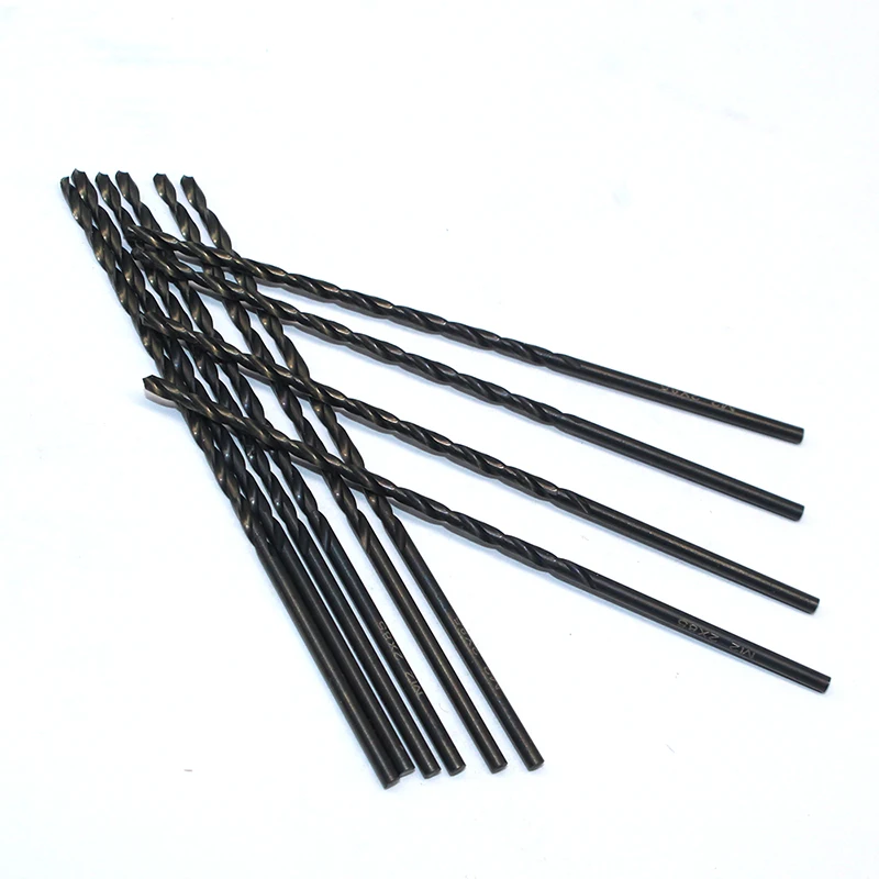 10 Pcs M2 2 Mm Presisi Penuh Grinding Lurus Betis Memutar Bor Bor Khusus Logam Baja Kecepatan Tinggi pelat Baja Bor Sedikit