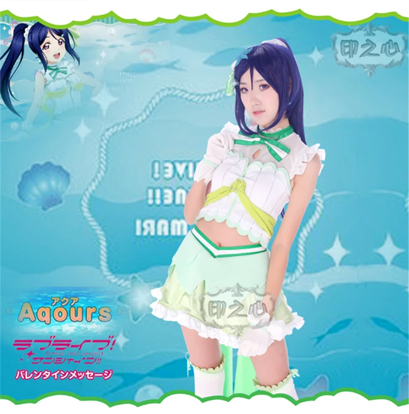 love live cosplay sunshine Aqours  kanan Matsuura cosplay costume Halloween dress party suit Free Shipping custom made summer