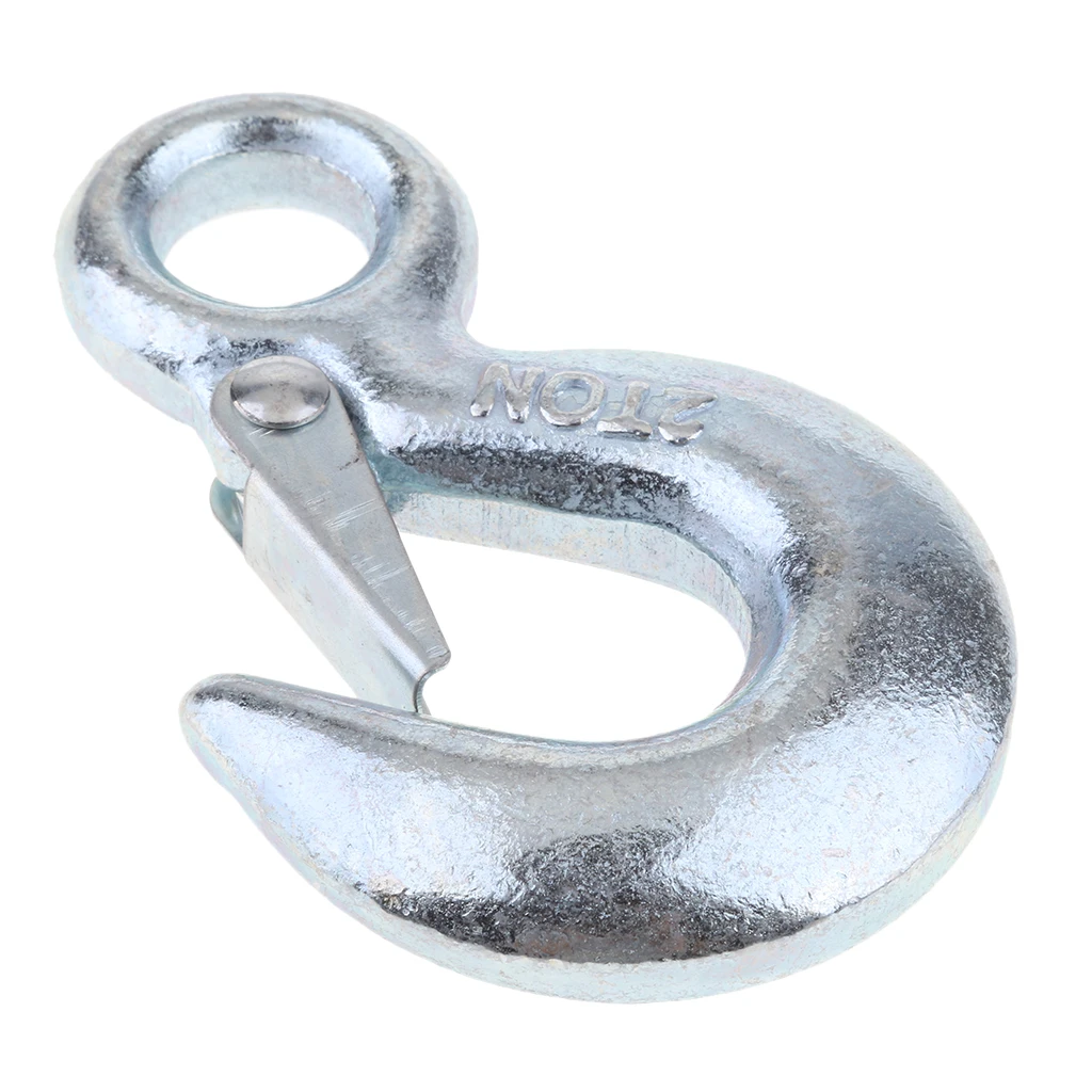 Heavy Duty Eye Slip Spring Lifting Hook With Safety Latch For ATV/UTV Winch Rope 5600 LB Durable Corrosion-Resistant Heavy Duty