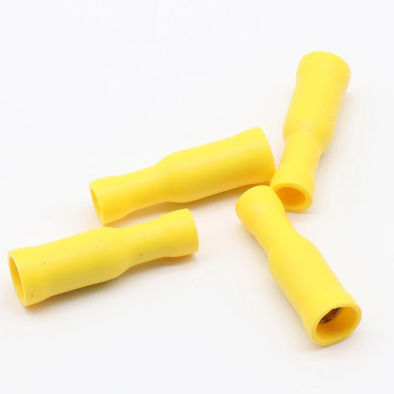 Hot 50 X Yellow Male Female Bullet Connector Crimp Terminals Wiring