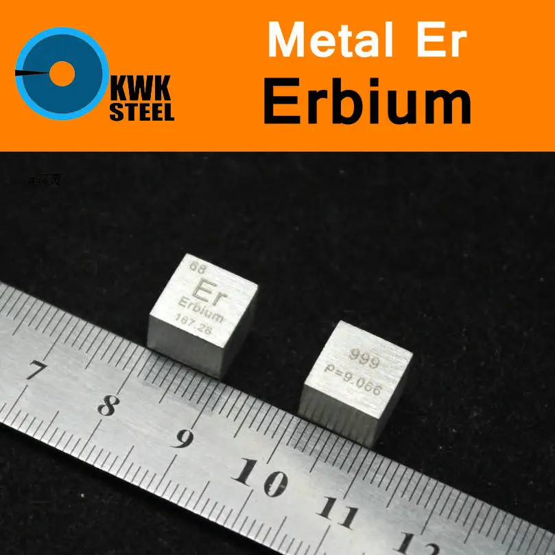 

Er Erbium Cube Block Coin Pure 99.9% Cut Periodic Table of Rare-earth Metal Elements for DIY Research Study Medicine Education