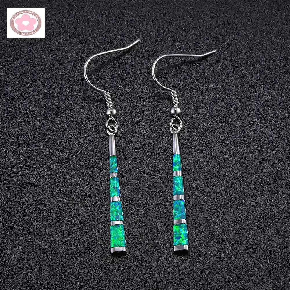 JLE114  Hot Sale  Multi Color Fire Opal Drop Earrings Fashion Jewelry for Women Gift