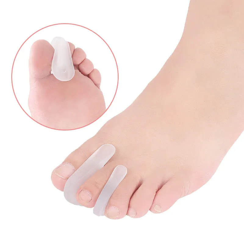 2 Stuks = 1 Paar Siliconen Voet Vinger Teen Afsteller Hallux Valgus Pedicure Corrector Voeten Zorg Bunion Duim Valgus Beschermer