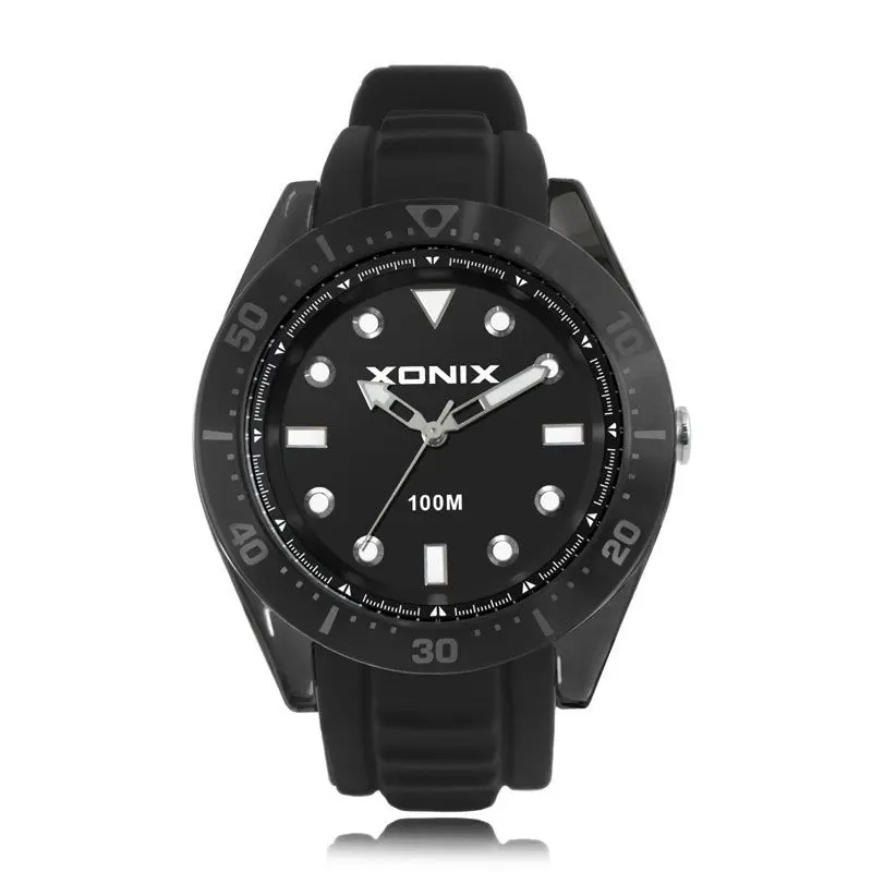 Reloj de cuarzo dorado para hombre y mujer, cronógrafo de moda, preciso, ambiente de negocios, resistente al agua, 100m, puntero UE