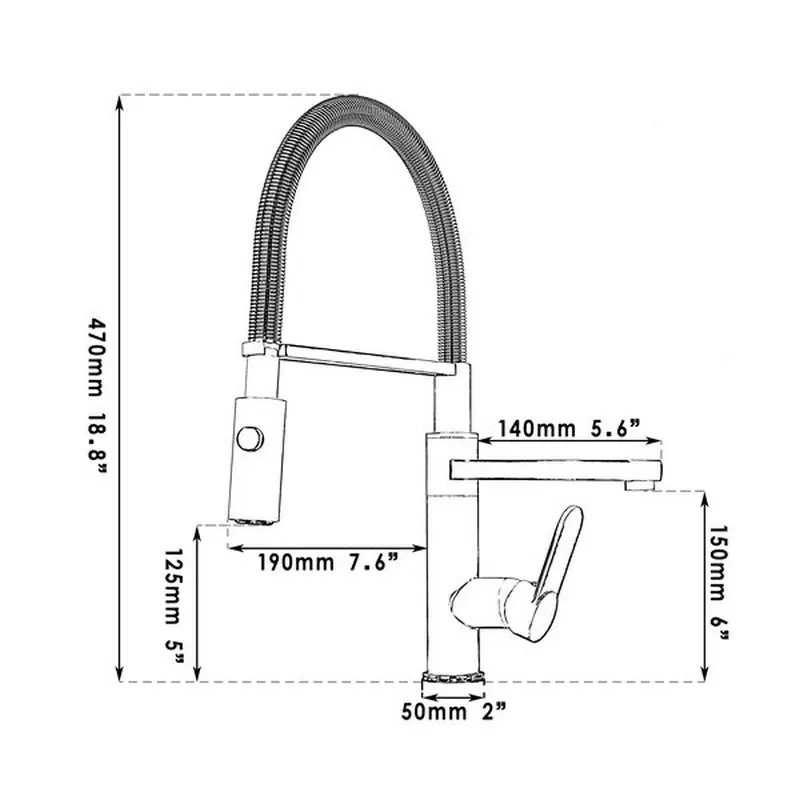 Double Function Solid Brass Pull Out Spray Faucet Chrome Single Handle Deck Mount Kitchen Sink Mixer Tap