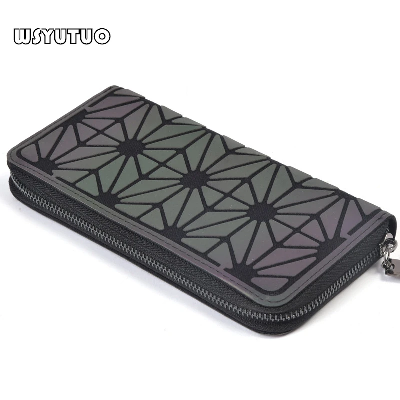 

Long Wallet Women Wallets And Purses Zipper Luminous Standard Three Folds Wallet Ladies Clutch Card Holder Carteira Billfold