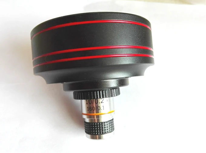 CS-C C-RMS Adapter Ring Objective Lens Adapter RMS to C CS Thread C-Mount for Industrial Camera M25 x0.705mm with Objective Lens