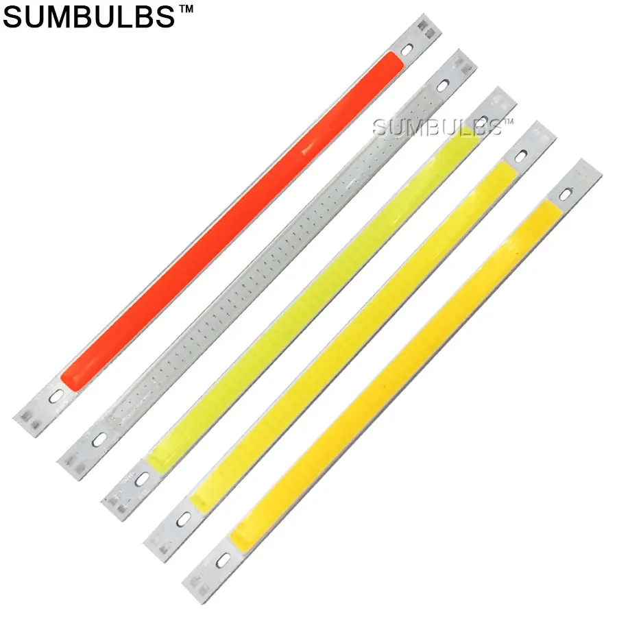 

Big Promotion DC 12V LED COB Strip Bulb 1000LM 10W LED Bar Lights Lamp 200*10MM Warm Pure White Blue Red Green Yellow Lighting