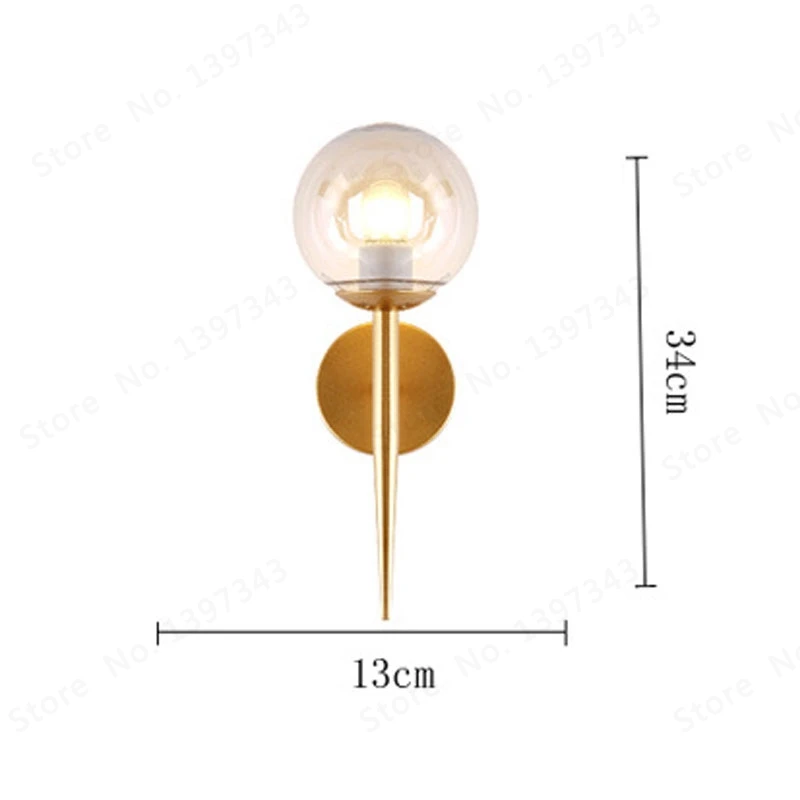 Imagem -05 - Greduj-lâmpada Led de Parede com Bola de Vidro Luminária Led Moderna de Decoração Estilo Nórdico Saguão de Luz para Cozinha Jardim Loft Sala de Estar Corredor