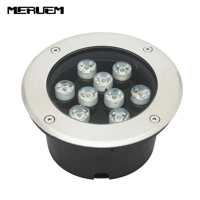 

9*1W LED underground light lamp buried recessed floor lamps floor uplighter IP65 Landscape stair lighting AC8-265V