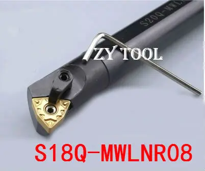 S18Q-MWLNR08 Boring Bar,Dia 18*180mm Internal turning Tool holder CNC tool holder, Lathe cutting tool for WNMG0804 Inserts