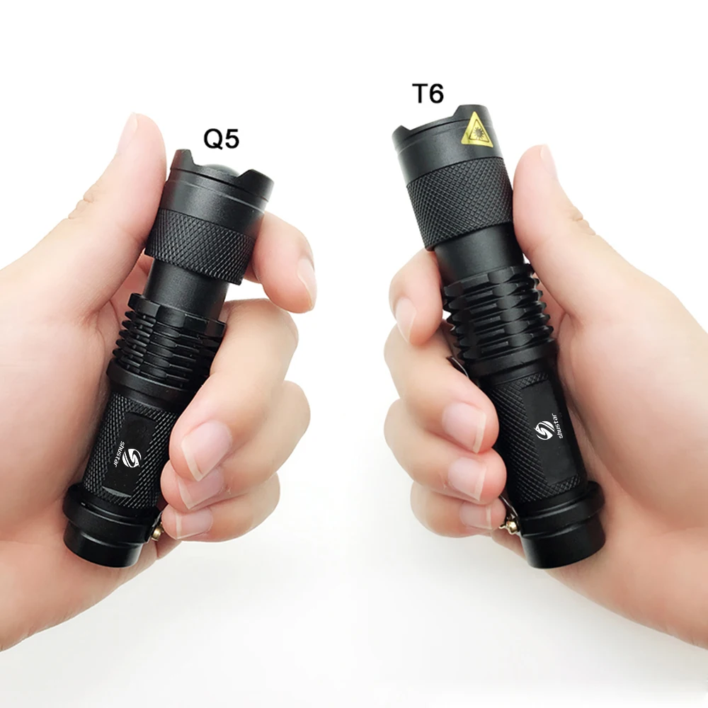 Mini LED Flashlight Waterproof LED Torch Adjustable Focus Flash Light Lamp use 14500 and 18650 battery For adventure, camping