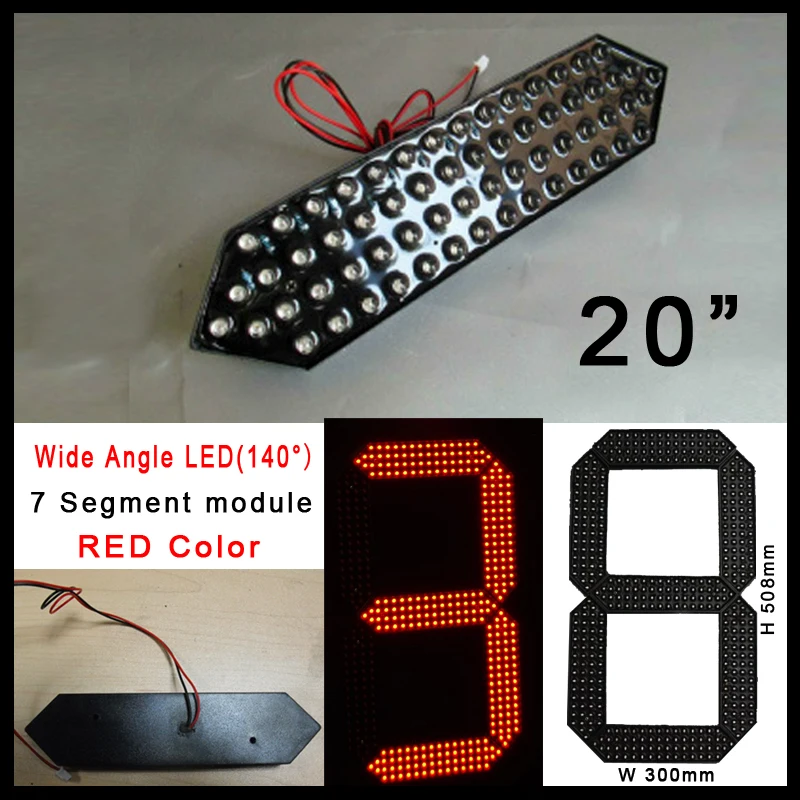 

wide angle led lamp 20" digti number,red color,led sign