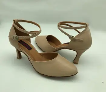 حذاء رقص السالسا من جلد الغنم الأسود للنساء ، 6603NL ، عرض خاص