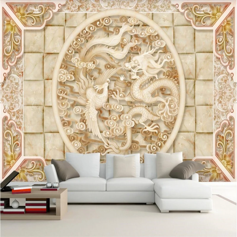 beibehang Patterns Relief TV mural wallpaper for living room Hotel TV sofa backdrop wall paper papel de parede 3d wall painting