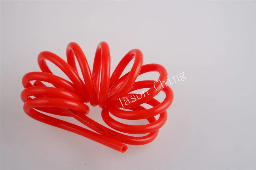 Tubo a molla elicoidale per tubo flessibile dell'aria a strappo PU compressore pneumatico da 6mm 3 metri rosso