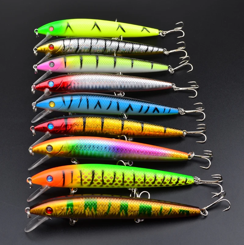 

12CM/14G Minnow Fishing lure pesca tackle artificial hard bass bait plastic crankbait lures swimbait wobbler fly fishing