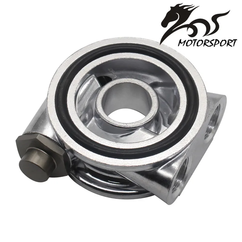 UNIVERSAL AN10 OIL COOLER ADAPTER SANDWICH TURBO WITH Thermostat And FITTING 3/4-16 UNF