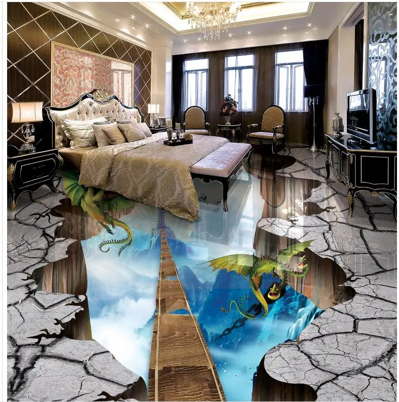 

3D wall murals wallpaper floor ladder 3d floor wallpapers PVC waterproof floor Home Decoration 3d floor murals