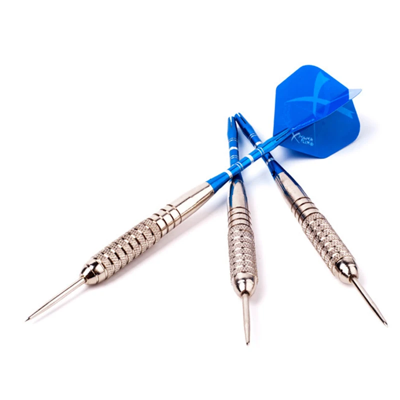 3pcs/Set Professional Nickel Plating 24g Steel Tips Darts Kit 2BA Aluminum Alloy Dart Shaft With PET Blue X Darts Flight