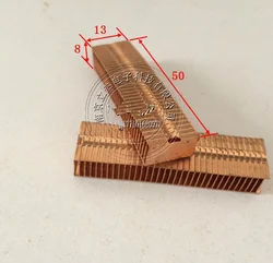 50*13*8mm Copper fins Copper Heat Dissipation Fin Thermal Conductivity Brass Fin Radiator Pipe Copper Heatsink Heat Dissipation