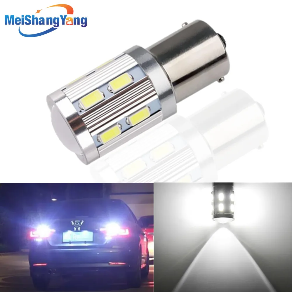 

1156 BA15S 12 SMD Reverse Bulbs Cree Led Chip High Power lamp p21w R5W Car LED bulbs rear brake Lights Source parking 12V White