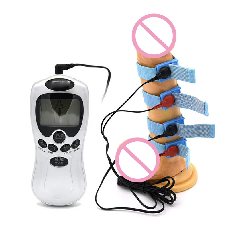 Electro Shock Penis Rings Therapy Penis Extender Stimulate Massager Cock Ring Medical Themed Adult Sex Toys For Men Masturbator