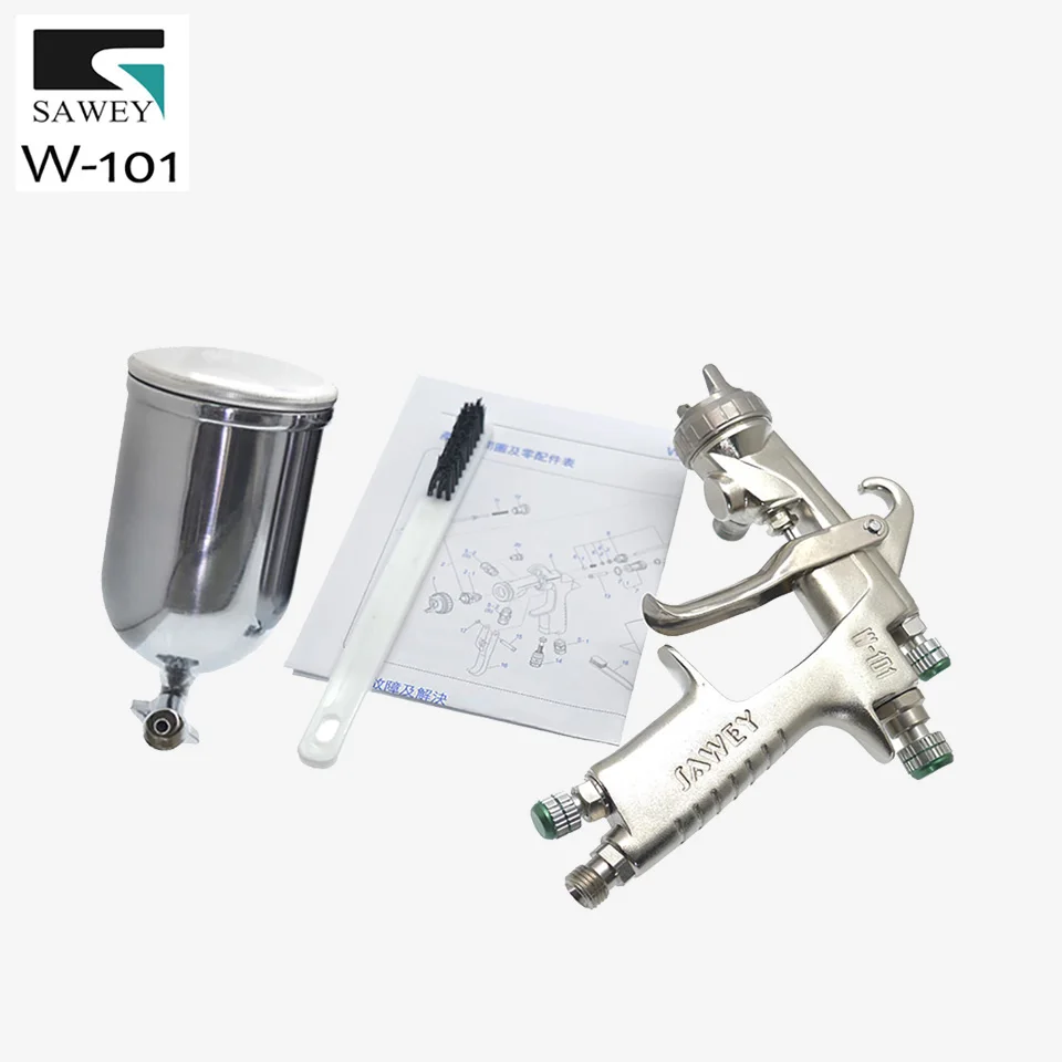 SAWEY W-101 HVLP Gravity Feed Paint Spray Gun Painting Paint Tool With Cup,good as Japan Brand,FREE SHIPPING