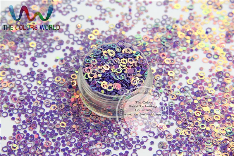 

LJ4-2 Amazing Hexagon shape sequins for nail Art or DIY decoration