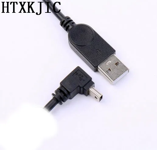 USB 2.0 A Male Plug to 90 Degree angled Up Mini USB 5Pin Adapter Converter Data Short Cable